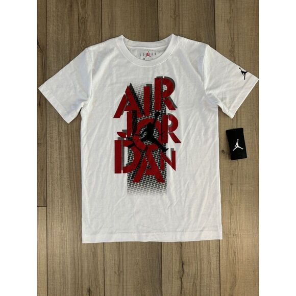 Nike Other - NWT Nike Air Jordan Jumpman Logo Youth Boy's Large White 12 13 T-shirt Top